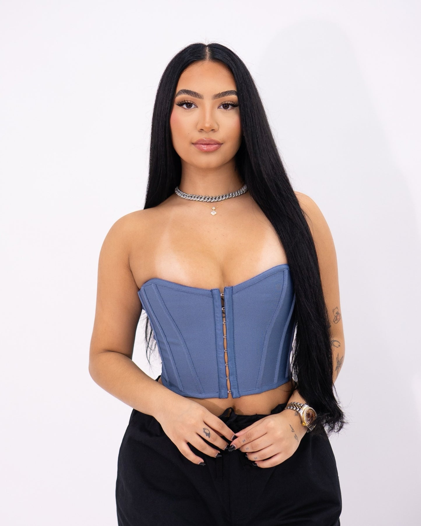 Blues Corset Top