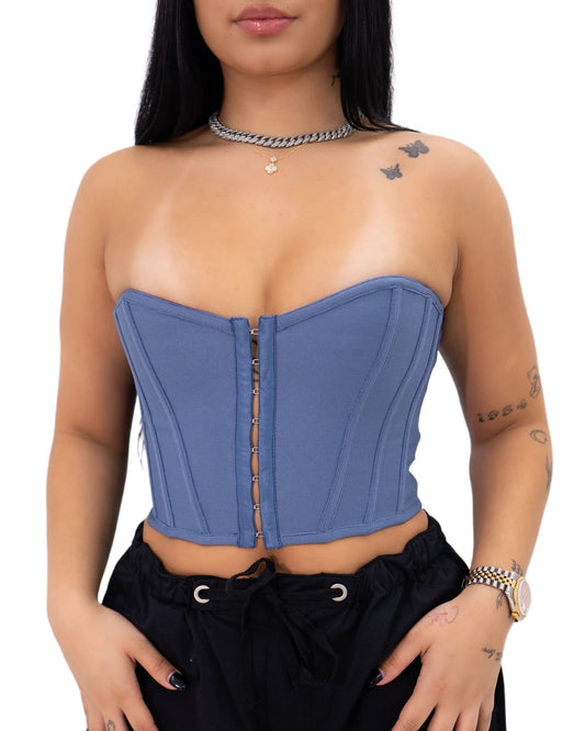 Blues Corset Top
